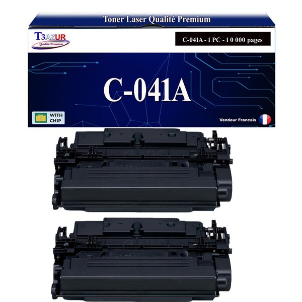 T3AZUR -2x Toners compatibles avec Canon 041 (0452C002) pour Canon LBP-312x  MF-522X  MF-525X Noir - 10 000p