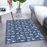Tapis d'intérieur Noël 70 x 140 cm - Bleu