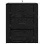 vidaXL Cabinet de chevet Chêne noir 50 x 36 x 60 cm Bois d'ingénierie