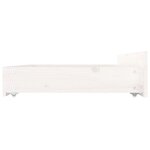 vidaXL Cadre de lit sans matelas avec tiroirs blanc 140x200 cm