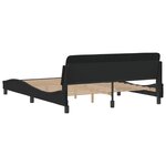 vidaXL Cadre de lit sans matelas noir 160x200 cm velours