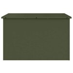 vidaXL Boîte de Rangement Extérieure Vert olive 80 x 50.5 x 50 cm