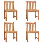 vidaXL Ensemble à manger de jardin 5Pièces Bois de teck massif