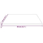 vidaXL Dessus de table blanc 80x80x2 5 cm bois de pin massif