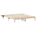 vidaXL Cadre de lit avec tables de chevet Marron Marron