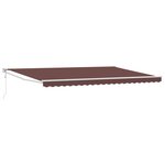 vidaXL Auvent rétractable automatique marron 500x300 cm