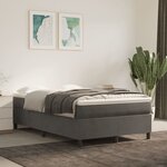 vidaXL Cadre de lit Gris foncé 120x200 cm Velours