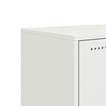vidaXL Meuble TV blanc 100 5x39x43 5 cm acier