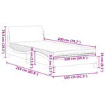 vidaXL Lit avec matelas Dover noir 100x200 cm similicuir