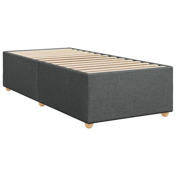 vidaXL Cadre de lit sans matelas gris foncé 90x200 cm tissu