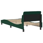 vidaXL Cadre de lit Dover vert foncé 90x200 cm velours
