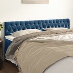 vidaXL Têtes de lit 2 Pièces Bleu foncé 90x7x78/88 cm Velours