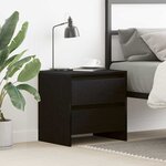 vidaXL Cabinet de chevet avec tiroir Chêne noir 45 x 34 x 44.5 cm