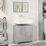 vidaXL Armoire de bain avec miroir gris béton bois d'ingénierie