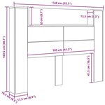 vidaXL Tête de lit avec étagère Chêne artisanal 140 x 17 x 104 5 cm