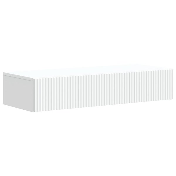 vidaXL Table d'appoint murale Blanc 87 5 x 34 5 x 17 cm