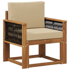 vidaXL Sofa de milieu extérieur Bois d'Acacia Massif Naturel