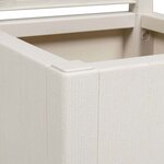 vidaXL Cache-pot de jardin Blanc 36 x 36 x 140 cm Polypropylène