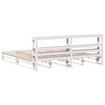 vidaXL Cadre de lit sans matelas blanc 180x200 cm bois massif de pin