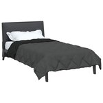 vidaXL Duvet d'été simple Noir et anthracite 200 x 140 cm Microfibre