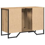 vidaXL Meuble sous évier Chêne artisanal 91x35x60 cm Bois d'ingénierie