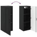 vidaXL Armoire Murale 33 x 34 5 x 90 cm Bois d'ingénierie Noir