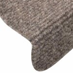 vidaXL Tapis d'escalier auto-adhésifs 30 pièces 65 x 21 x 4 cm Beige Demi-rond Grand
