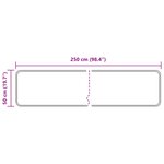 vidaXL Coureur de Tapis MARSA Gris 50 x 250 cm Polyester et PVC