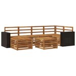vidaXL Ensemble de canapés d'extérieur 7 pc Naturel Polyester