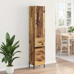 vidaXL Haut Armoire Bois Ancien 34 5 x 34 x 180 cm Bois d'ingénierie
