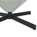 Chaise œuf vidaXL en velours gris clair