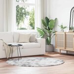 vidaXL Tapis Shaggy à poils longs NAVARRA gris argenté 160x160 cm