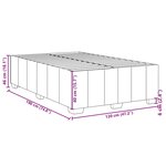 vidaXL Cadre de lit sans matelas bleu 120x190 cm tissu
