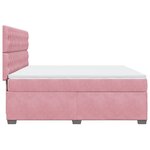 vidaXL Sommier à lattes de lit avec matelas Rose 180x200 cm Velours