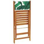 vidaXL Chaises de jardin pliantes lot de 4 vert tissu et bois massif