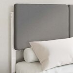 vidaXL Cadre de lit avec tête de lit rembourrée Gris clair