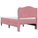 vidaXL Cadre de lit avec tête de lit Rose 80 x 200 cm Velours