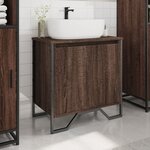 vidaXL Armoire lavabo de salle de bain chêne marron 60x35x60 cm