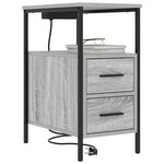 vidaXL Cabinet de chevet avec tiroir 2 Pièces Gris Sonoma 30 x 48 x 61 cm