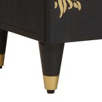 vidaXL Cabinet de chevet Noir 40 x 33 x 46 cm Bois de mangue massif