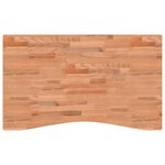 vidaXL Dessus de bureau 100x(55-60)x2 5 cm bois massif de hêtre