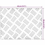 vidaXL Plaques à damier 2 Pièces Argent 40 x 30 cm Aluminium