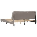 vidaXL Cadre de lit sans matelas Hvar taupe 180x200 cm tissu
