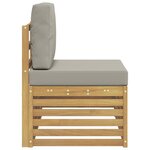 vidaXL Canapé d'extérieur en bout Bois d'Acacia Massif Blanc