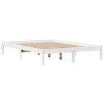 vidaXL Cadre de lit sans matelas blanc 120x200 cm bois de pin massif