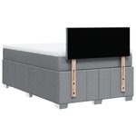 vidaXL Sommier à lattes de lit avec matelas Gris clair 120x200cm Tissu