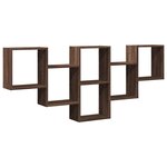 vidaXL Étagère murale chêne marron 159x18x66 cm bois d'ingénierie