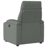 vidaXL Fauteuil inclinable électrique Gris foncé Tissu