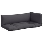vidaXL Coussins de palette lot de 3 anthracite tissu