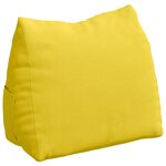 vidaXL Coussin de Dos Jaune clair 60 x 20 x 50 cm tissu